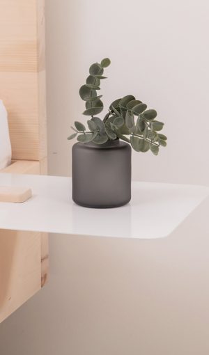 Metall Ablage in der Farbe grau-weiss